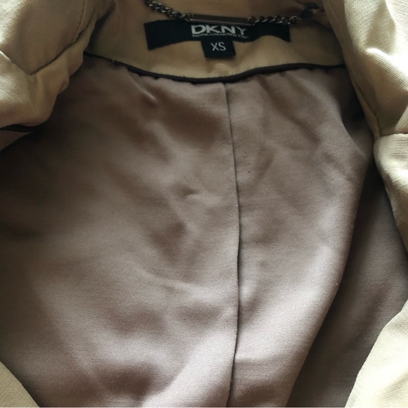 DKNY Tan Trench Coat with Belt - Picture 6 of 14